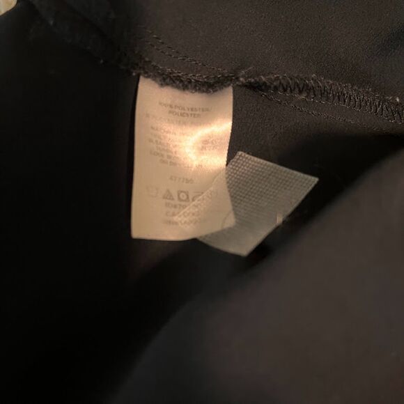 Loft Corpcore Dressy Navy Blue Sheer Long Bell Sleeves Ruffle Front Blouse SZ S - Picture 4 of 7